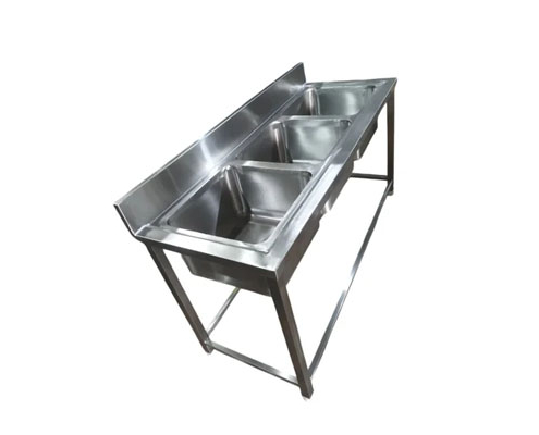 Commercial Three Bowl Sink